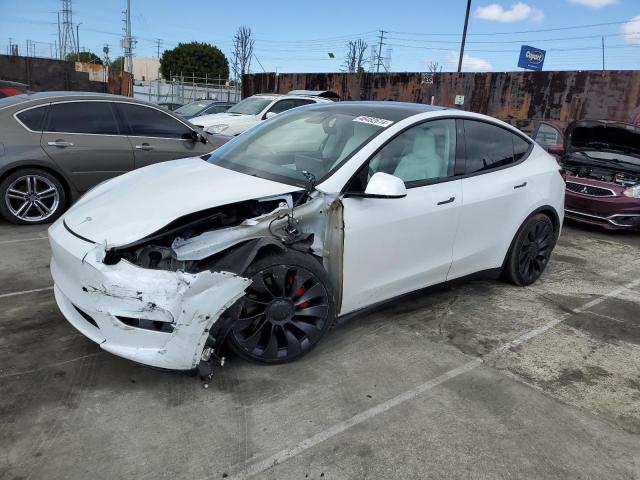 5YJYGDEF2MF157829 - 2021 TESLA MODEL Y WHITE photo 1