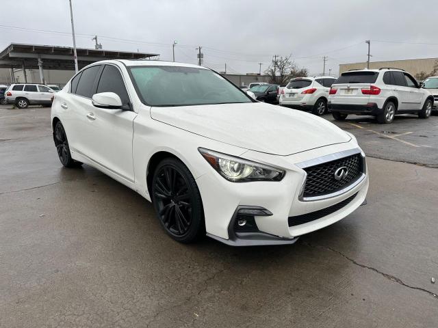 JN1EV7AR7JM438301 - 2018 INFINITI Q50 LUXE WHITE photo 1