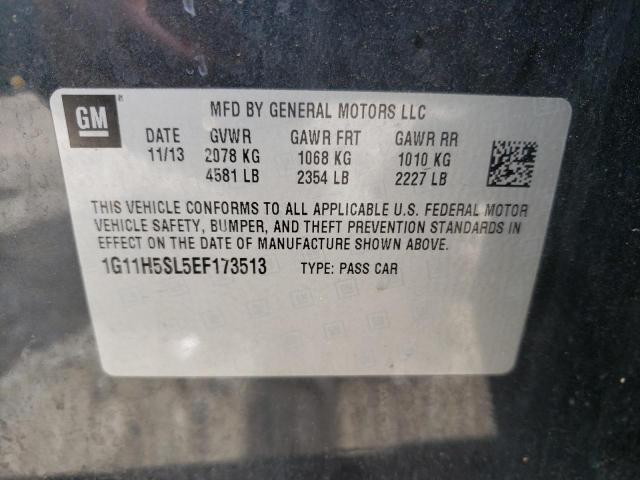 1G11H5SL5EF173513 - 2014 CHEVROLET MALIBU LTZ ლურჯი ფოტო 12