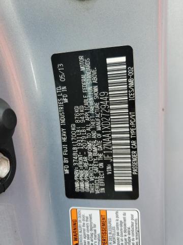 JF1ZNAA1XD2729449 - 2013 TOYOTA SCION FR-S SILVER photo 12