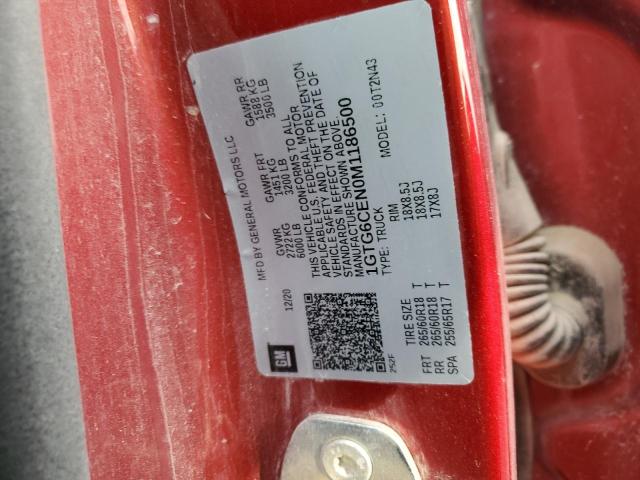 1GTG6CEN0M1186500 - 2021 GMC CANYON ELEVATION RED photo 13