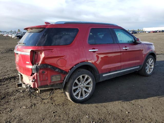 1FM5K8F87GGB66332 - 2016 FORD EXPLORER LIMITED RED photo 3