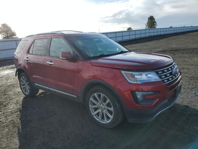 1FM5K8F87GGB66332 - 2016 FORD EXPLORER LIMITED RED photo 4