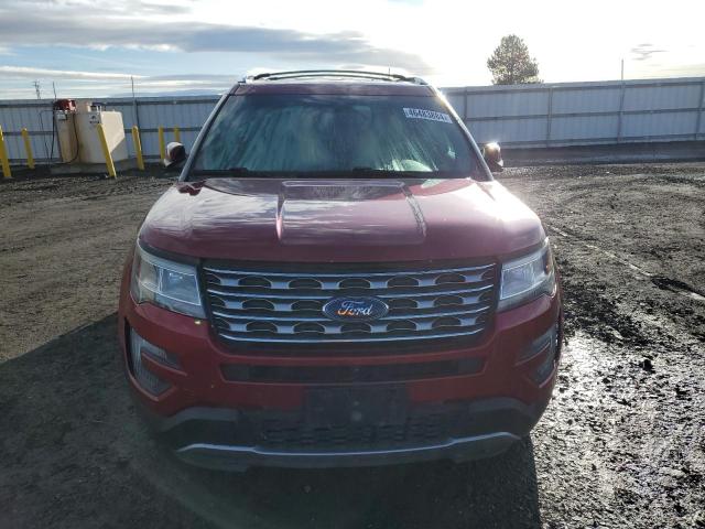 1FM5K8F87GGB66332 - 2016 FORD EXPLORER LIMITED RED photo 5