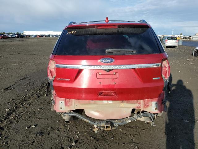 1FM5K8F87GGB66332 - 2016 FORD EXPLORER LIMITED RED photo 6