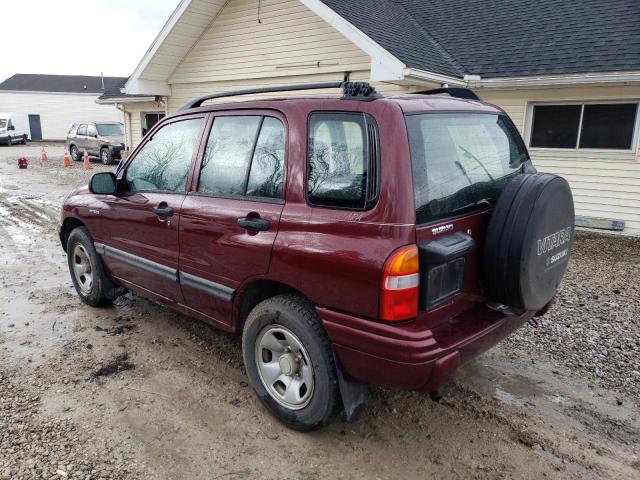 2S3TD52V636106246 - 2003 SUZUKI VITARA JLX BURGUNDY photo 2