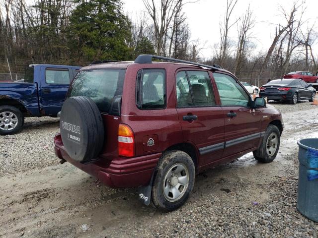 2S3TD52V636106246 - 2003 SUZUKI VITARA JLX BURGUNDY photo 3