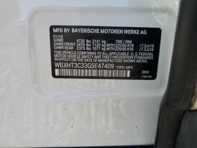 WBXHT3C33G5E47409 - 2016 BMW X1 XDRIVE28I WHITE photo 14