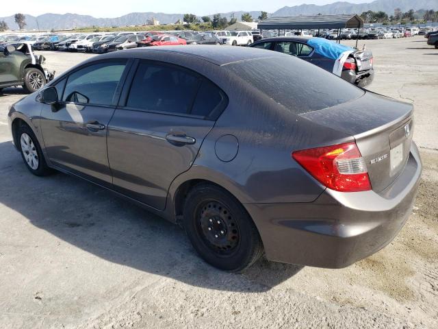 19XFB2F57CE326814 - 2012 HONDA CIVIC LX GRAY photo 2