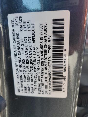 2HKRM4H56DH673774 - 2013 HONDA CR-V EX SILVER photo 13