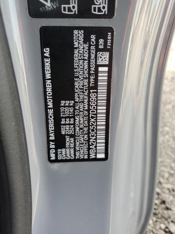 WBA2N3C52K7D56981 - 2019 BMW M240XI GRAY photo 12