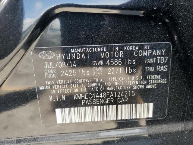 KMHEC4A48FA124215 - 2015 HYUNDAI SONATA HYBRID BLACK photo 13