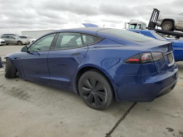 5YJSA1E50NF488813 - 2022 TESLA MODEL S BLUE photo 2