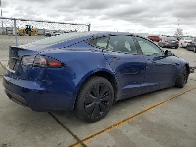 5YJSA1E50NF488813 - 2022 TESLA MODEL S BLUE photo 3