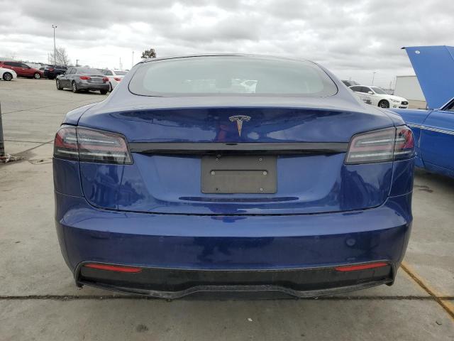 5YJSA1E50NF488813 - 2022 TESLA MODEL S BLUE photo 6