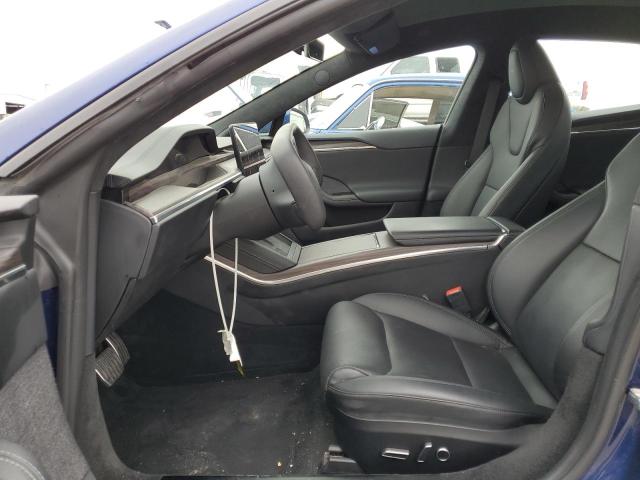 5YJSA1E50NF488813 - 2022 TESLA MODEL S ლურჯი ფოტო 7