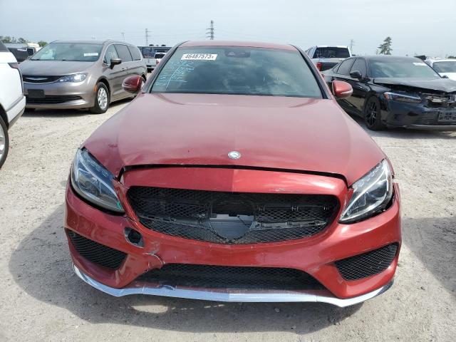 55SWF4JBXGU148523 - 2016 MERCEDES-BENZ C 300 RED photo 5