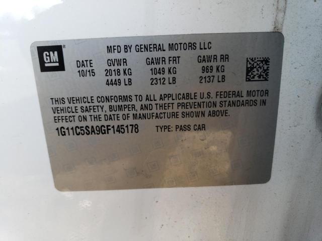 1G11C5SA9GF145178 - 2016 CHEVROLET MALIBU LIM LT 白色 照片 12