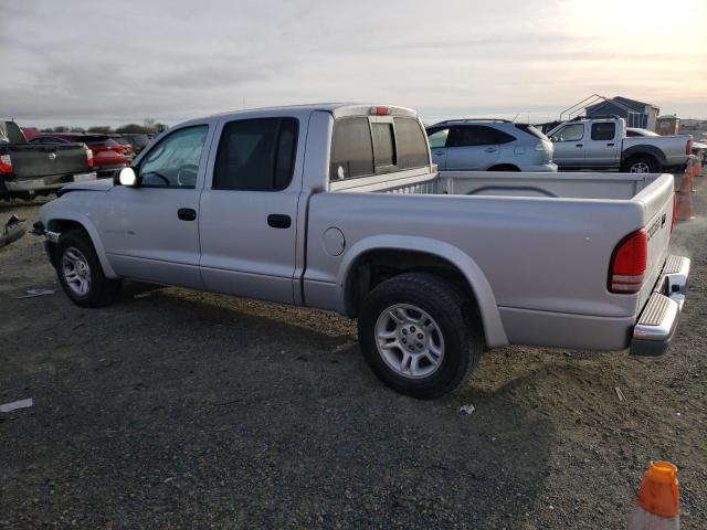 1B7HL48X22S531744 - 2002 DODGE DAKOTA QUAD SLT SILVER photo 2