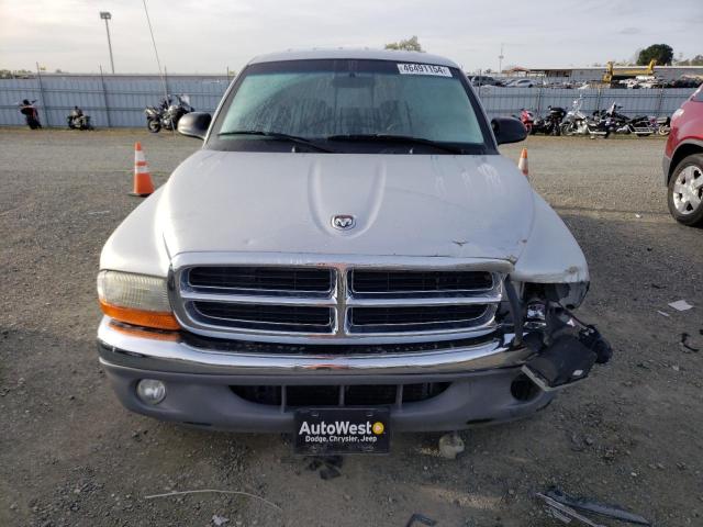 1B7HL48X22S531744 - 2002 DODGE DAKOTA QUAD SLT SILVER photo 5