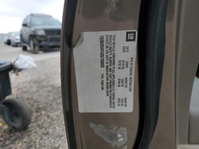 1G6KD54Y42U108002 - 2002 CADILLAC DEVILLE TAN photo 12