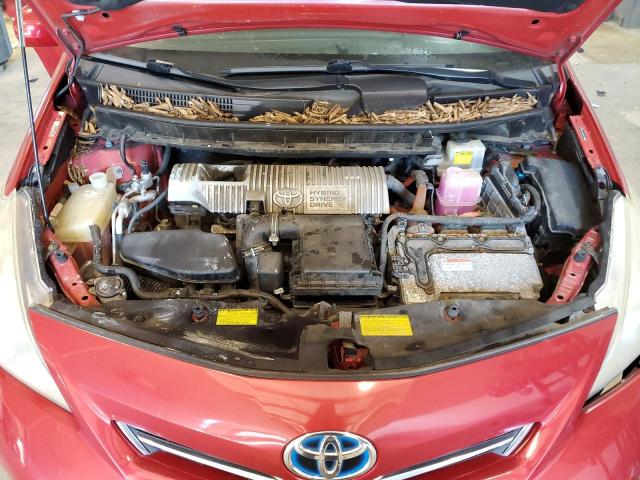 JTDZN3EU4C3018672 - 2012 TOYOTA PRIUS V RED photo 11