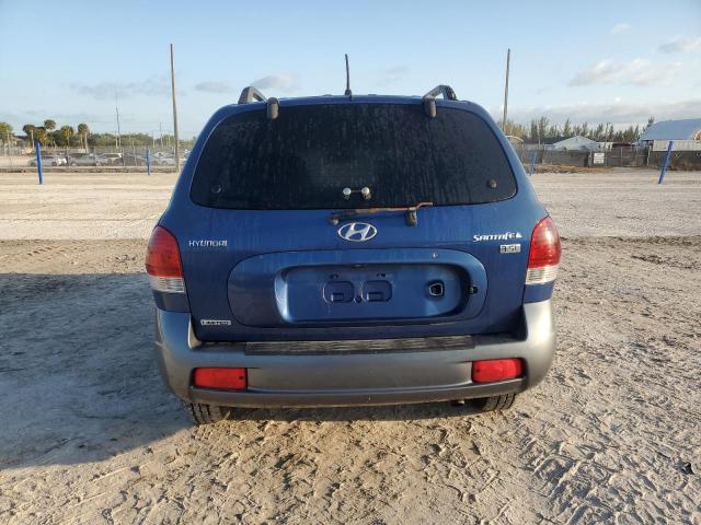 KM8SC13E56U086514 - 2006 HYUNDAI SANTA FE GLS BLUE photo 6