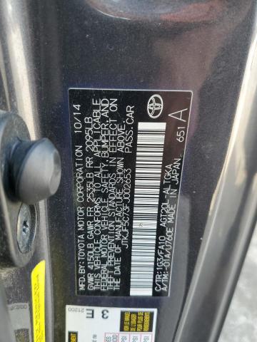 JTKJF5C73FJ002653 - 2015 TOYOTA SCION TC ნაცრისფერი ფოტო 13