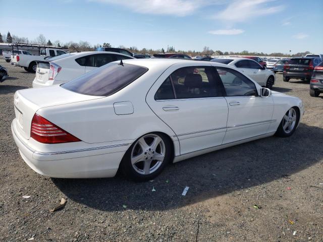 WDBNG75J95A445994 - 2005 MERCEDES-BENZ S 500 WHITE photo 3