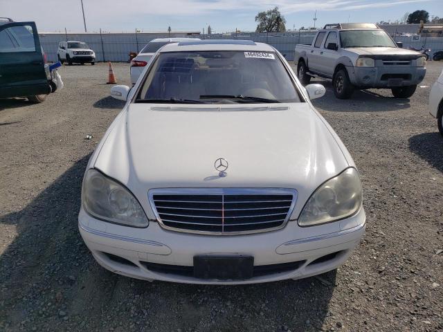 WDBNG75J95A445994 - 2005 MERCEDES-BENZ S 500 WHITE photo 5