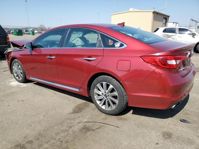 5NPE34AF3GH352056 - 2016 HYUNDAI SONATA SPORT RED photo 2