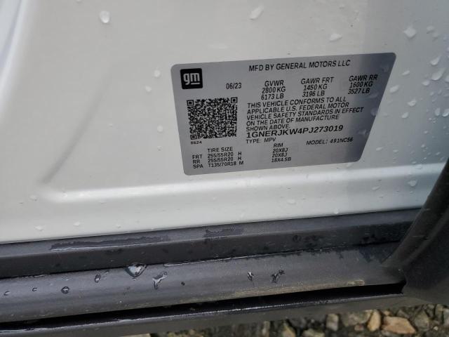 1GNERJKW4PJ273019 - 2023 CHEVROLET TRAVERSE RS WHITE photo 13