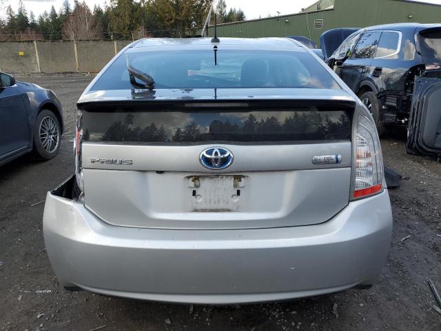 JTDKN3DP9C3028093 - 2012 TOYOTA PRIUS PLUG SILVER photo 6