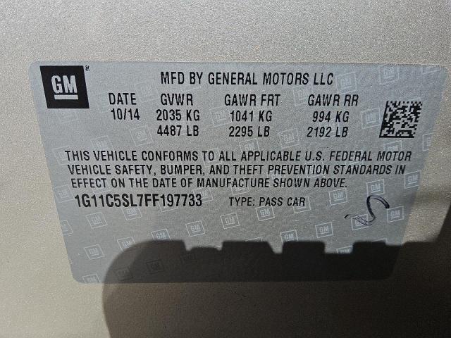 1G11C5SL7FF197733 - 2015 CHEVROLET MALIBU 1LT GOLD photo 12