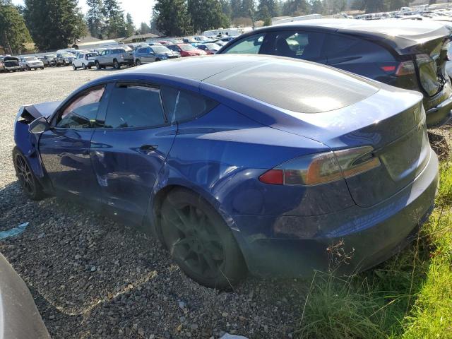 5YJSA1E53NF465560 - 2022 TESLA MODEL S ლურჯი ფოტო 2