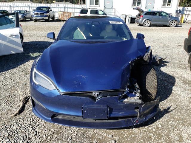 5YJSA1E53NF465560 - 2022 TESLA MODEL S BLUE photo 5