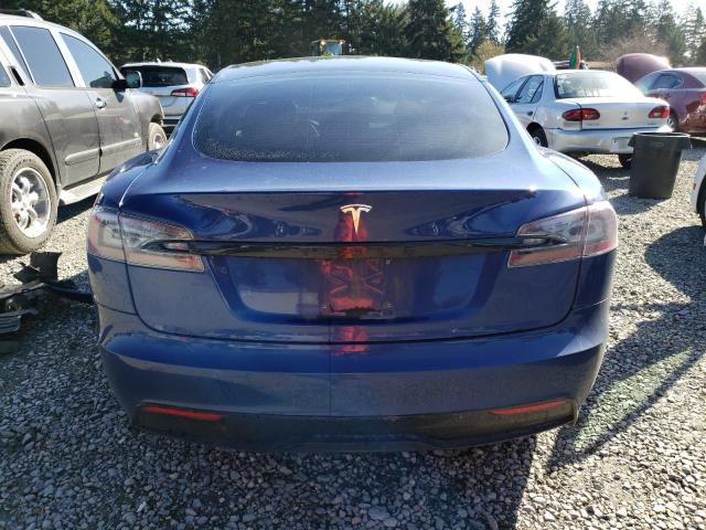 5YJSA1E53NF465560 - 2022 TESLA MODEL S ლურჯი ფოტო 6