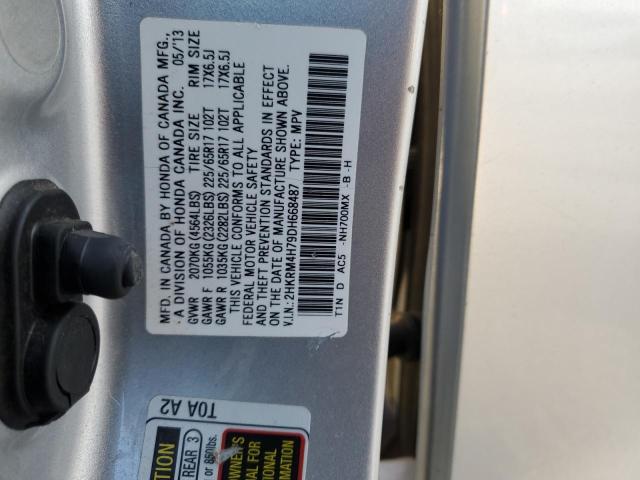 2HKRM4H79DH668487 - 2013 HONDA CR-V EXL SILVER photo 13