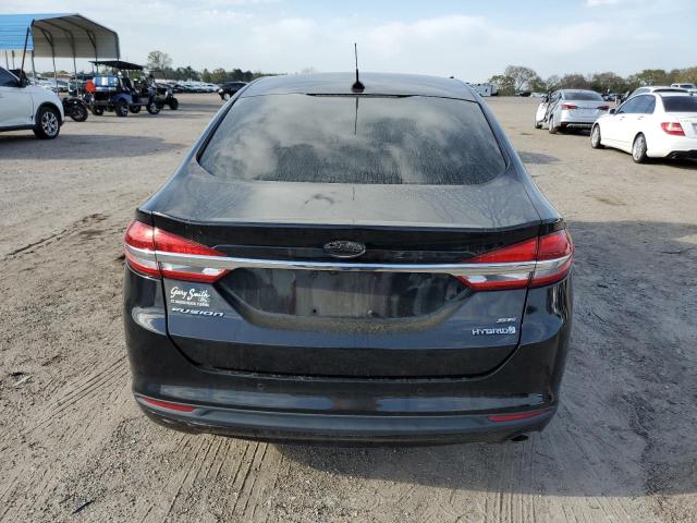 3FA6P0LUXJR243021 - 2018 FORD FUSION SE HYBRID BLACK photo 6