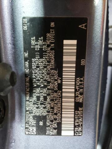 5TDZK23C88S221342 - 2008 TOYOTA SIENNA CE GRAY photo 13