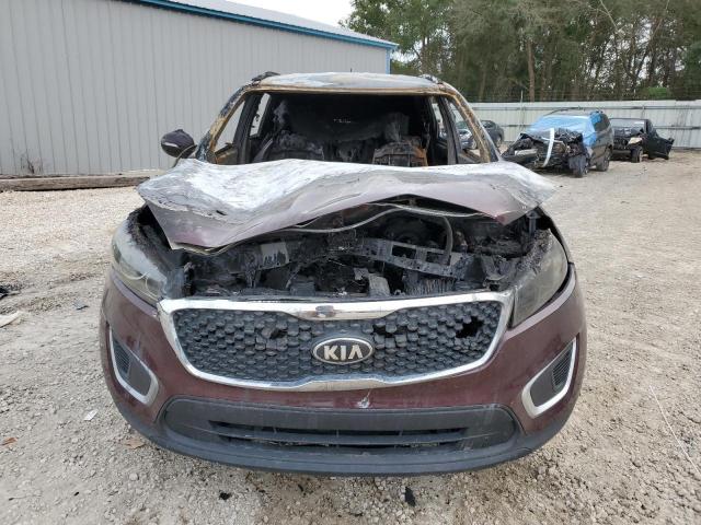 5XYPG4A56HG272022 - 2017 KIA SORENTO LX BURGUNDY photo 5