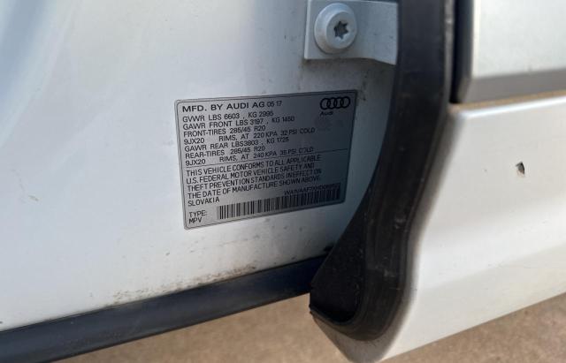 WA1VAAF7XHD059522 - 2017 AUDI Q7 PRESTIGE თეთრი ფოტო 10