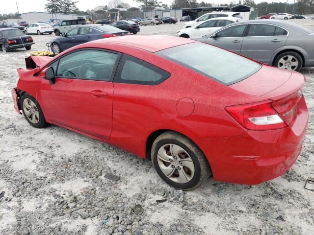 2HGFG3B54DH513738 - 2013 HONDA CIVIC LX RED photo 2