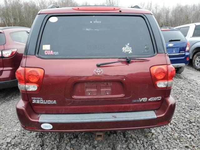 5TDBT44A97S281099 - 2007 TOYOTA SEQUOIA SR5 MAROON photo 6