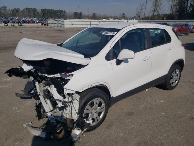 3GNCJKSB5JL213185 - 2018 CHEVROLET TRAX LS WHITE photo 1