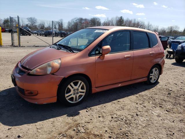 JHMGD38617S065370 - 2007 HONDA FIT S ORANGE photo 1