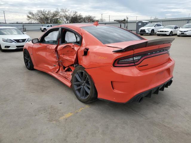 2C3CDXGJ8KH558478 - 2019 DODGE CHARGER SCAT PACK ORANGE photo 2