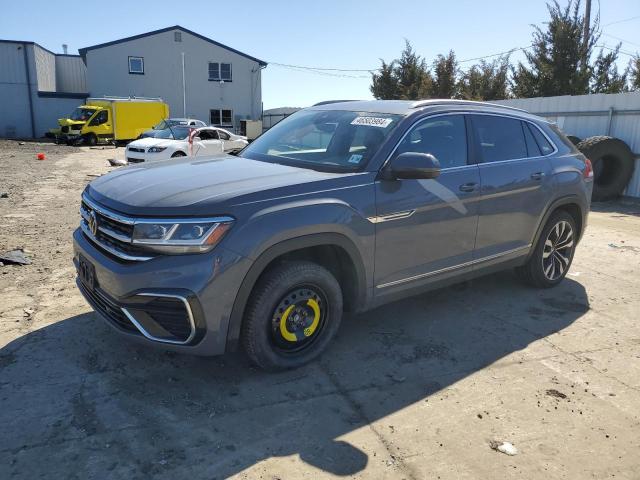 1V2SE2CA4MC227785 - 2021 VOLKSWAGEN ATLAS CROS SEL R-LINE BLUE photo 1