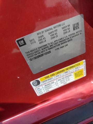 1G11D5SR5DF132426 - 2013 CHEVROLET MALIBU 1LT 红色 照片 12