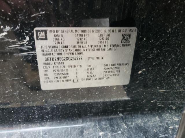 3GTU2NEC2GG252222 - 2016 GMC SIERRA K1500 SLT BLACK photo 13